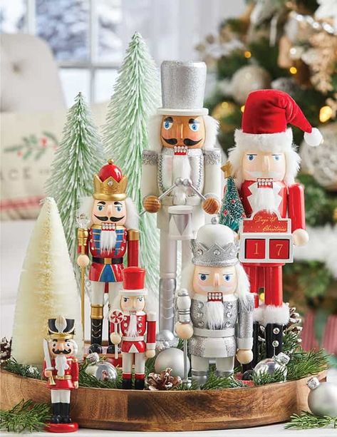 Nutcracker Decor, Nutcracker Christmas Decorations, Hobby Lobby Christmas, Artificial Christmas Trees, Xmas Deco, Christmas Charms, Christmas Display, Nutcracker Christmas, Toy Soldiers