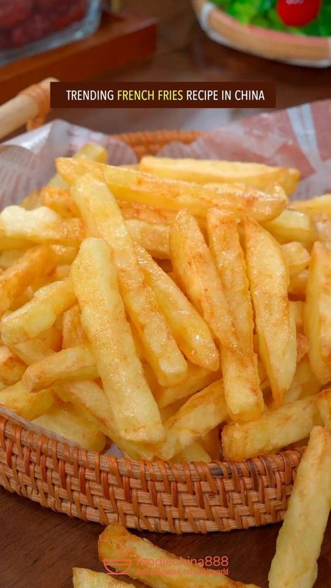 Easy & quick french fries recipe in China. Do you want to try? #recipe #cooking #chinesefood #frenchfries #snack #potato | Instagram Chinese French Fries, French Fry Recipe, Potato Fingers, Snack Potato, French Fries At Home, Making French Fries, French Fries Recipe, Homemade French Fries, Bohemian Party