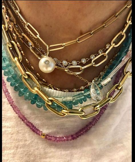 Oct 19, 2019 - This Pin was discovered by Fatimaabtoy. Discover (and save!) your own Pins on Pinterest Stacked Bracelets, Necklaces And Bracelets, Dope Jewelry, Pretty Colors, Mode Inspo, Jewelry Inspo, Bracelet Stack, Cute Jewelry, Layered Necklaces