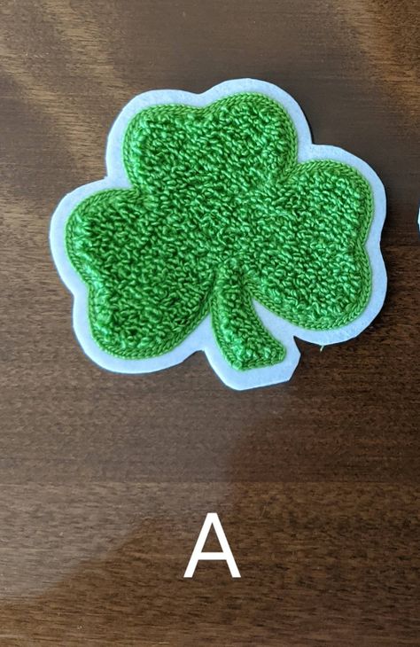 Clover Punch Needle, Felt Clover, Queen Lead Singer, Clover Embroidery, Rug Tufting, Chenille Patch, Needle Embroidery, Cute Patches, Heart Patches