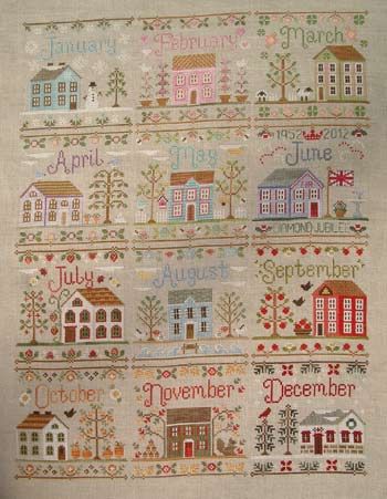 Country Cottage Needleworks, Santa Cross Stitch, Country Cottages, Cross Stitch House, Cross Stitch Love, Needlework Patterns, Enjoying Life, Cross Stitch Samplers, Needle Thread