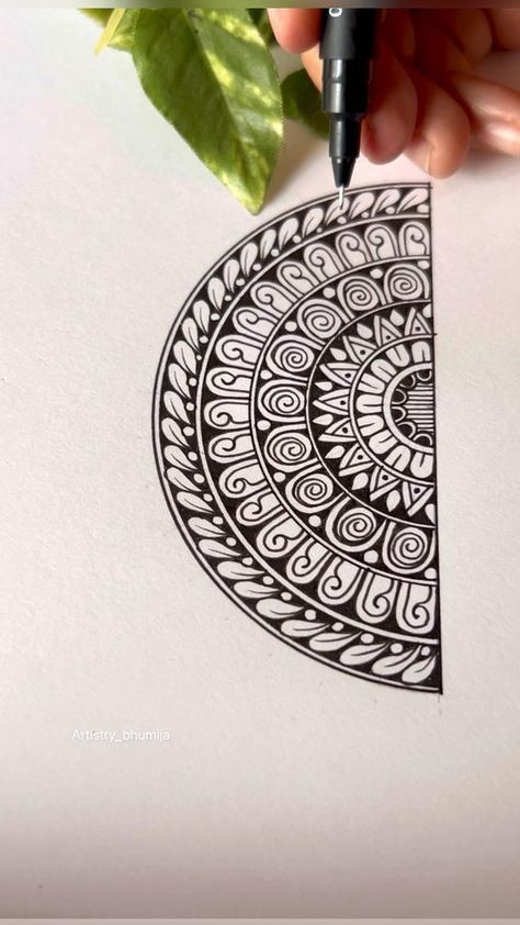 Mandala Art How To Start Mandala Art, Mandala Pencil Drawing, How To Start Mandala Drawing, Mandela Designs Pattern, Mandala Art Tutorial How To Draw, Mandala Designs For Beginners, Easy Mandala Patterns For Beginners, Mandala Videos Drawing, Beginners Mandala Art