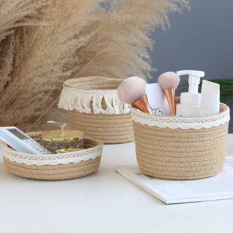 Makeup Perfume Holder Organizer Jute Lace Decorative Woven Rope Basket Boho Decor Cosmetics Desk Storage Baskets for Dresser Skin Care Lotions Essential Oils Dorm Room Essentials https://digivirt.co/products/makeup-perfume-holder-organizer-jute-lace-decorative-woven-rope-basket-boho-decor-cosmetics-desk-storage-baskets-for-dresser-skin-care-lotions-essential-oils-dorm-room-essentials DigiVirt #Bestseller Woven Rope Basket, Perfume Holder, Basket Boho, Thread Storage, Skin Care Lotions, Wardrobe Clothes, Dorm Room Essentials, Storage Buckets, Clothes Storage