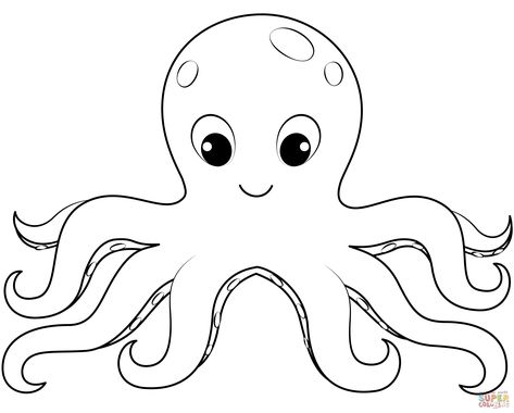 Octopus Template, Octopus Outline, Octopus Coloring, Octopus Pictures, Octopus Colors, Octopus Coloring Page, Octopus Illustration, Cat Template, Face Template