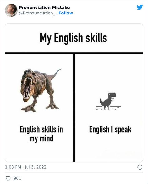 If You're Feeling Confused By The English Language, These 30 Tips By The Pronunciation Mistake Twitter Account May Clear Things Up English Memes Hilarious, English Language Funny, New Year Meme, Clear Things, Swedish Language, English Memes, English Jokes, Middle School Reading, English Course