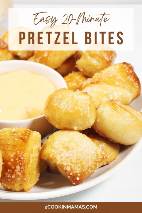 These irresistible pretzel bites with pizza dough are golden, bite-sized gems that deliver a delicious blend of chewy and crispy textures, and a hint of saltiness. An easy-to-make snack that can be in your mouth in less than 20 minutes. Dip them in cheese dip for perfect appetizer for Super Bowl, New Years Eve, or any day. #pretzelbitesfrompizzadough Pretzel Bites With Pizza Dough, Pretzel Maker, Pretzel Balls, Stuffed Pretzels, Peanut Butter Pretzel Bites, Pizza Twists, Gluten Free Pretzels, Easy To Make Snacks, Superbowl Appetizers