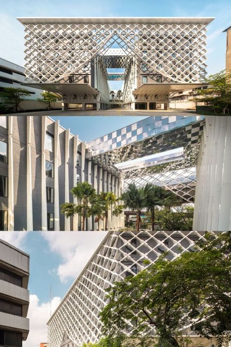 Open Courtyard, Fasad Design, Public Facilities, Thai Spa, Facade Pattern, Hotel Facade, Building Skin, Row Houses, Hotel Concept