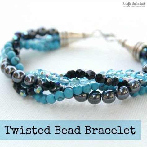 Sometimes a simple, yet beautiful bracelet can make a huge impact on your outfit for the day.  This twisted bead bracelet can be made into any colors to match any clothes you may want to wear, and … Twist Beads, Homemade Jewelry, Jewelry Making Tutorials, Diy Schmuck, Bijoux Diy, Precious Jewelry, Jewelry Patterns, Jewelry Projects, Jewelry Tutorials