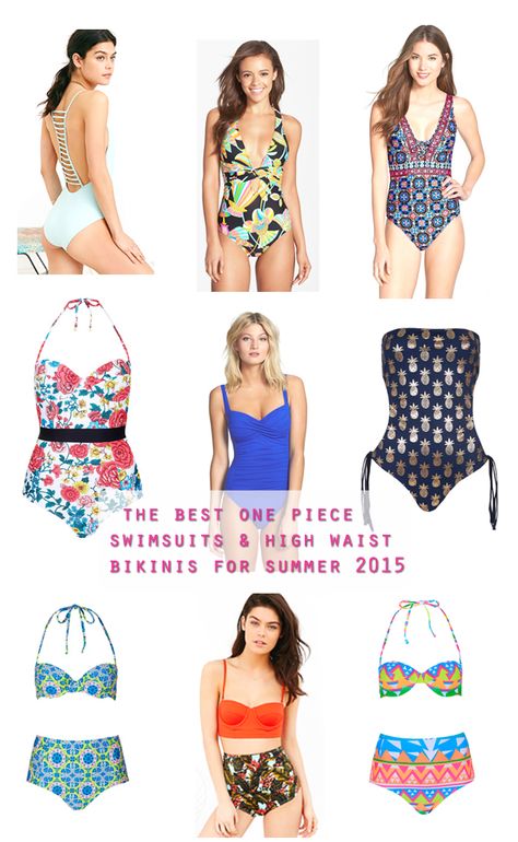 See the best one piece swimsuits and high waisted bikinis under $150 for summer 2015 on Fashion Trend Guide. High Waist Bikinis, Fun One Piece Swimsuit, High Waisted Bikinis, Competition Swimwear, Swimsuit Trends, One Piece Swimsuits, Island Vibes, Swim Suit Bottoms, Summer 2015