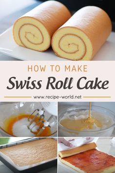 Strawberry Swiss Roll Cake Recipe, Swiss Roll Cake Recipe, Fluffy Sponge Cake, Roll Cake Recipe, Sponge Cake Roll, Swiss Roll Cakes, Jelly Roll Cake, Swiss Roll Cake, Cake Roll Recipes