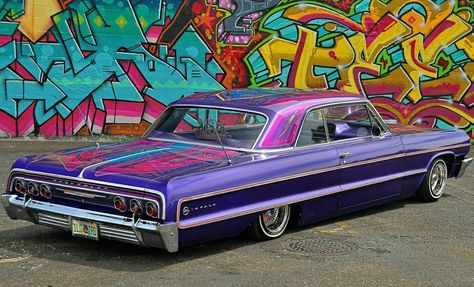 Cars Lowrider, Lowrider Arte, Impala Car, Impala Lowrider, Chevy Motors, 64 Impala, Lowrider Trucks, Lowrider Art, Kustom Cars