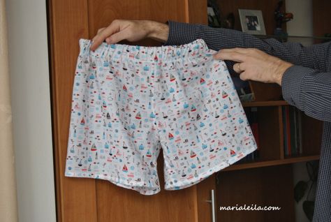 017 Boxer Shorts Pattern, Shorts Diy, Shorts Pattern, Diy Shorts, Eco Living, Four Days, Boxer Shorts, Patterned Shorts, Going To Work