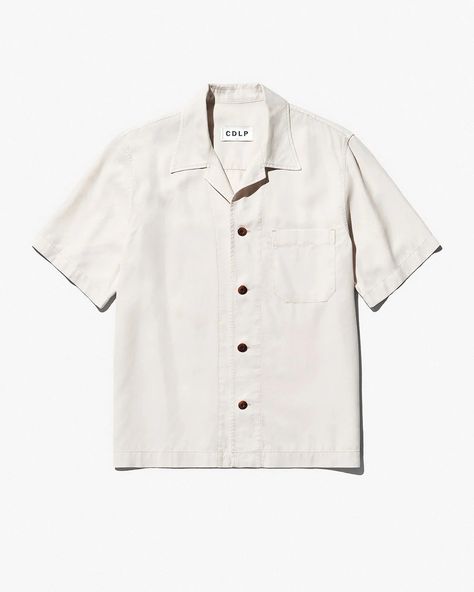 Men's Pool Shirt in Off White | Shop now – CDLP Pool Shirts, Off White Shop, Loose Fitting Pants, Dyed Linen, Twill Weave, Men Fashion Casual Outfits, Dress Socks, Linen Trousers, Linen Blazer