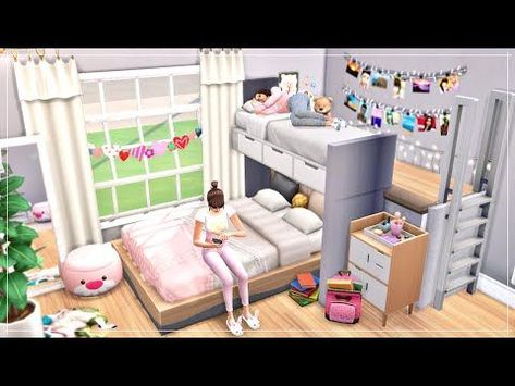 Cute Sims 4 Rooms No Cc, Sims4 Houses Ideas No Cc, Sims 4 Cute House Ideas, Sims Ideas No Cc, No Cc Sims 4 Rooms, Sims4 Bedroom Ideas No Cc, Sims 4 No Cc Bedroom, Sims4 No Cc House, Sims Rooms Ideas No Cc