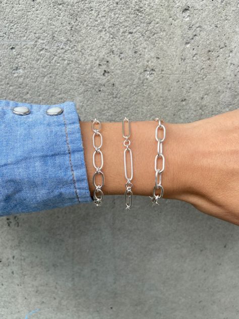 Handmade Chain Bracelet, Silver Chain Bracelet Women, Handmade Chain Jewelry, Silver Bracelet Chain, Silver Wire Jewelry, Silver Bracelet Stack, Silver Bracelet For Women, Silversmithing Jewelry, Simple Silver Jewelry