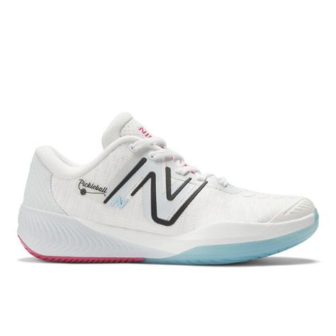 Zip around the court in comfort and style in the New Balance Fuel Cell 996v5. Our lightweight Fuel Cell foam midsole is paired with a hardwearing NDurance rubber outsole for a pickleball shoe that provides superior comfort and traction. With its eye-catching mesh upper  this high-performing shoe makes a style statement both on and off the court. New Balance Fuel Cell, Team Red, Womens Tennis Shoes, Fuel Cell, New Balance Women, Athletic Sports, Womens Tennis, Flip Flop Shoes, Technology Design