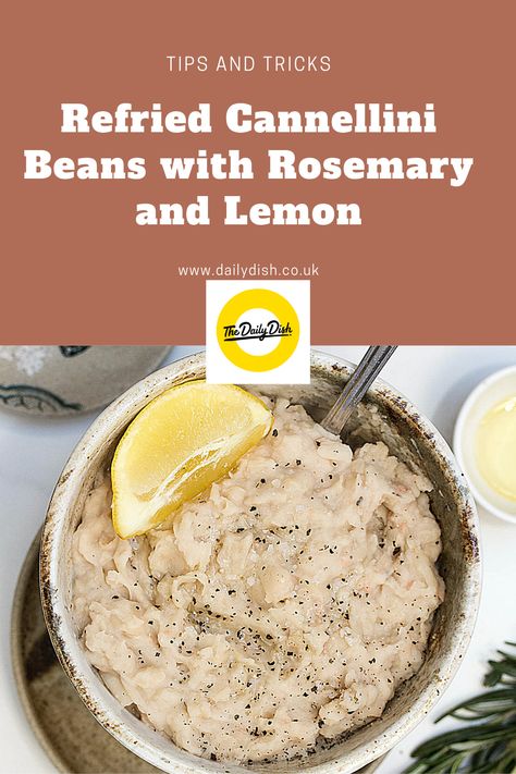 White Refried Beans Refried Cannellini Beans, Roasted Chickpea Salad, Canning Refried Beans, Easy Vegan Lunch, Recipe Tutorial, Vegan Lunch Recipes, Tacos And Burritos, Vegan Lunches, Vegan Mexican