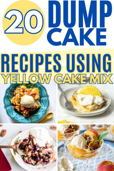 Dump Cake Recipes with Yellow Cake Mix Easy Desserts Dump Cake, Best Dump Cake Recipes 4 Ingredients, Box Cake Mix Dump Cake, Yellow Cake Mix Cobbler Recipes, Dump Cake Cupcake Recipes, Best Yellow Cake Mix Recipes, Easy Dessert With Yellow Cake, Quick And Easy Dump Cakes, 2 Ingredient Cakes Recipes