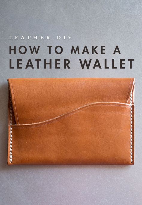 Free Leather Wallet Pattern, How To Sew Leather By Hand, Leather Wallet Pattern Templates, Leather Purse Diy, Art Du Cuir, Sac En Cuir Diy, Wallet Diy, Diy Leather Wallet, Diy En Cuir