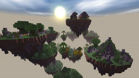 Sky Islands Minecraft, Sky Base Minecraft Ideas, Sky City Minecraft, Minecraft Sky House Ideas, Sky Minecraft Builds, Minecraft Skyblock Ideas, Minecraft Sky Island Ideas, Sky Island Minecraft, Sky House Minecraft