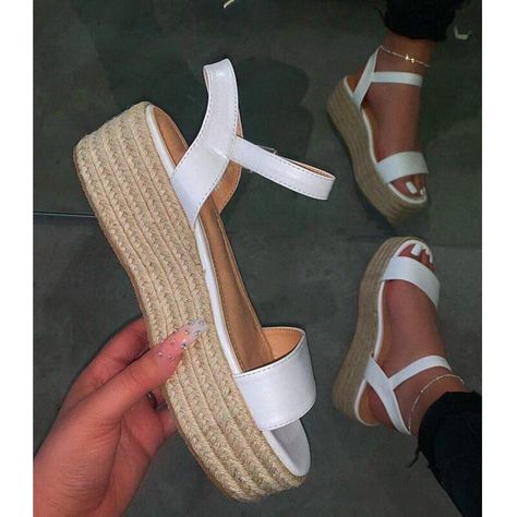 Brand Name: muhuisenUpper Material: PUHeel Height: High (5cm-8cm)With Platforms: YesPlatform Height: 0-3cmOccasion: CasualSandal Type: Ankle-WrapHeel Type: Flat withLining Material: PUSide Vamp Type: OpenOutsole Material: Cow MuscleClosure Type: Buckle StrapFit: Fits true to size, take your normal sizeBack Counter Type: Back StrapFashion Element: PlatformStyle: LEISUREModel Number: 66Pattern Type: SolidInsole Material: Latex Platform Outdoor, Summer Leather Sandals, Ankle Wrap Heels, Rubber Sandals, High Heel Platform, Wrap Heels, Flatform Sandals, Outdoor Leisure, Cute Sandals