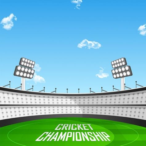 Fantastic background of cricket stadium ... | Premium Vector #Freepik #vector #background #sport #color #sports Live Cricket Streaming, Cricket Poster, Cricket Stadium, India Vs Pakistan, Stadium Lighting, Bike Drawing, World Cricket, Stadium Design, Sports Stadium