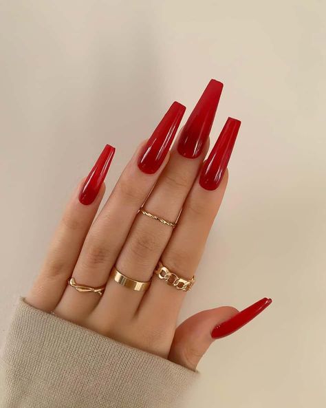 Baddie Nails Instagram, Bat Nails Art, Long Red Nails, Matte Pink Nails, Black Acrylic Nails, Nails Design Ideas, Red Acrylic Nails, Instagram Baddie, Baddie Nails