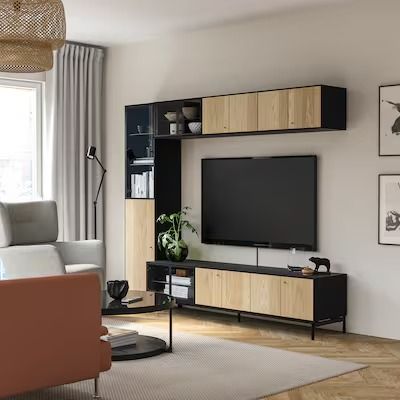 TV & Media Storage - Entertainment Centers - IKEA Storage Entertainment Center, Tv Storage Unit, Ikea Tv, Tv Bench, Ikea Living Room, Tv Storage, Outdoor Beds, Kitchen Installation, Ikea Storage