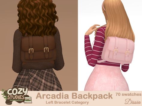 The Sims Resource - Arcadia Backpack Sims 4 Cc Maxis Match Clothing Fall, Sims 4 Bookbag, Sims 4 Cc Backpack Accessory, Sims 4 Dark Academia Cc Clothes, Sims 4 Cc Autumn Clothes, Sims 4 Cc Backpack, Sims 4 Backpack Cc, Sims 4 School Cc, Sims 4 Fall Cc