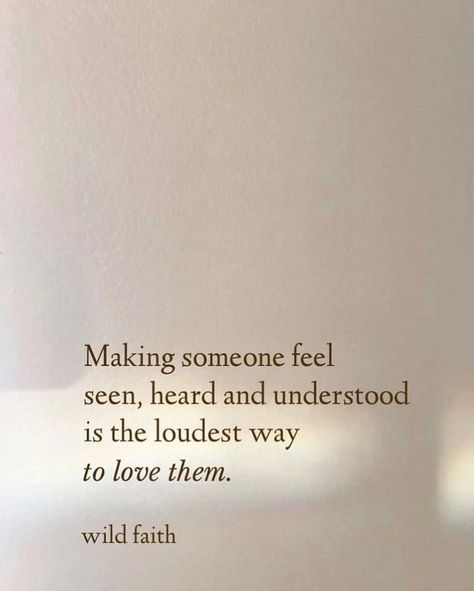 Making someone feel seen, heard, and understood is the loudest way to love them 🤍💫 Being In Love With Someone You Shouldnt, Someone You Loved, Loving Someone More Than They Love You, Journal Inspiration Writing, Aesthetic Captions, If You Love Someone, Aesthetic Words, Loving Someone, Poetry Quotes