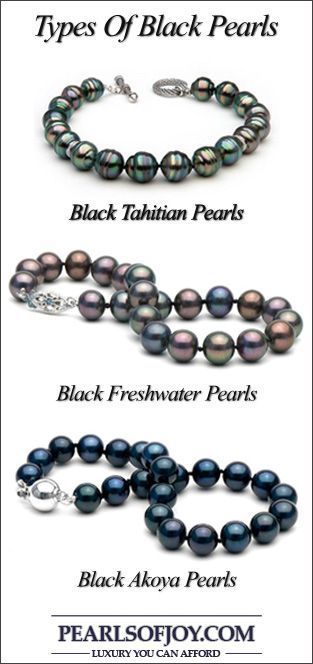 Types of black pearls: Black Tahitian Pearls, Black Akoya Pearls & Black Freshwater Pearls Black Tahitian Pearls, Black Pearl Jewelry, Real Diamond Necklace, Black Freshwater Pearls, Dainty Diamond Necklace, Black Pearls, Tahitian Black Pearls, June Birthstone, Pearl Types