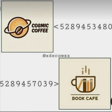 Bloxburg Barista Outfit Codes, Coffee Decals Bloxburg, Bar Painting Ideas, Bloxburg Cafe Decals Codes, Town Decals, City Bloxburg, Bloxburg Wallpaper, Bloxburg Painting, Bloxburg Pictures