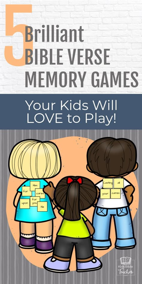 Bible Verse Memory Games For Kids, Memory Verse Games For Kids, Bible Verse Memory Games, Bible Buddies, Kids Church Games, Memorize Bible Verses, Memory Verses For Kids, Memory Verse Games, Creative Ministry