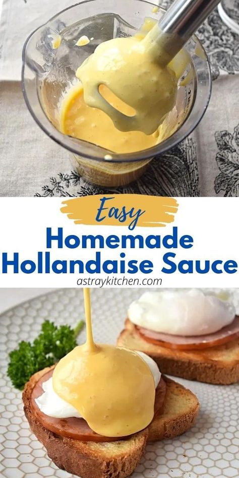 Keto Hollandaise Sauce, Breakfast Poutine Hollandaise Sauce, Sauce For Asparagus, Quick Hollandaise Sauce, Best Hollandaise Sauce, Hollandaise Sauce Recipe, Asparagus Sauce, Hollandaise Recipe, Easy Hollandaise