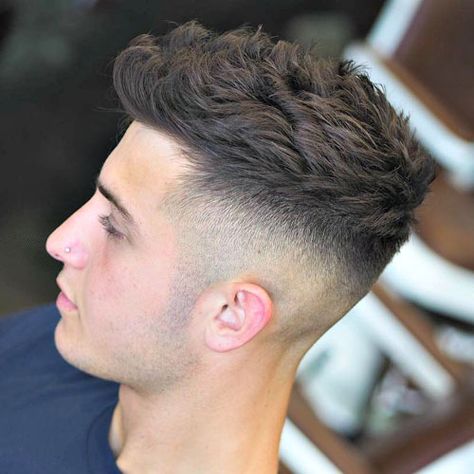 High Fade with Textured Hair on Top Fade Haircut Styles, Best Fade Haircuts, High Fade Haircut, High Skin Fade, Mens Summer Hairstyles, Summer Haircuts, High Fade, Men Haircut Styles, Mens Haircuts Fade