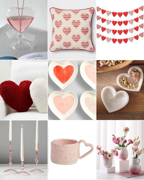 Minimal Valentines Day Decor, Wood Stoves Ideas, Pellet Stove Ideas, Home Amazon Finds, Black Brick Fireplace, Pink Taper Candles, Black Mantle, Heart Plate, Anthropologie Christmas