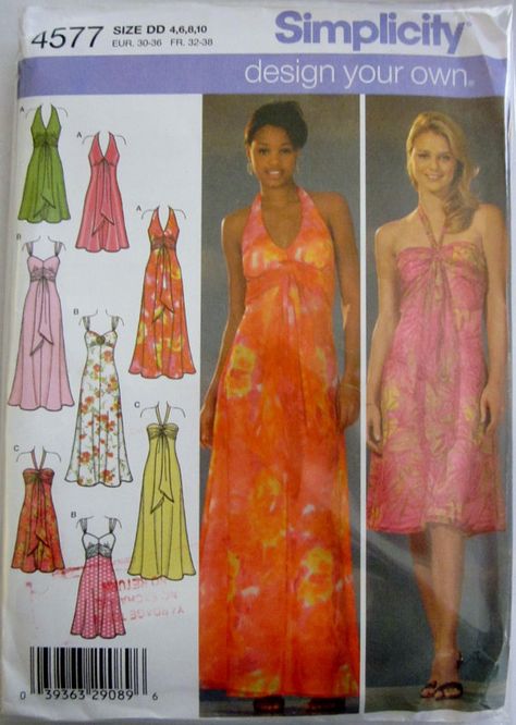 Womens Evening Gowns, Summer Dress Sewing Patterns, Tiki Dress, Simplicity Patterns Dresses, Summer Dress Patterns, Top Sewing, Designer Evening Dresses, Couture Mode, Miss Dress