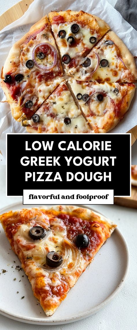 Image for Low Calorie Greek Yogurt Pizza Dough Low Calorie Pizza Dough Recipe, Easy Healthy Pizza Dough, 3 Ingredient Pizza Dough Greek Yogurt, Low Cal Pizza Dough, Low Calorie Oven Recipes, Pizza Dough Recipe Greek Yogurt, High Protein Low Calorie Pizza, Greek Yogurt Pizza Dough 2 Ingredients, Low Fat Pizza Recipes