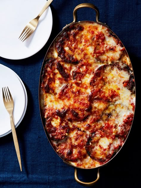 The Best-Ever Eggplant Parmigiana | Saveur Pan Fried Eggplant, Italian Casserole, Canned Plums, Eggplant Parmigiana, Eggplant Parm, Chicken Parmigiana, Eggplant Parmesan, Eggplant Recipes, Red Sauce