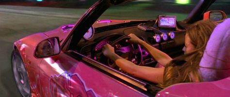 Devon Aoki (Suki) from 2 Fast 2 Furious (2003) Wallpaper Carros, Devon Aoki, The Furious, Street Racing Cars, Nissan Gt, Pink Car, Street Racing, Nissan Gt-r, Aesthetic Gif