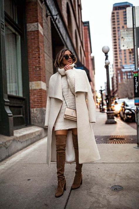 22 Stylish Outfits to Wear with Long Boots This Season Winter Style Guide, Winter Mode Outfits, Winter Outfits Cold, Statement Accessories, Winter Stil, Outfit Trends, Instagram S, Instagram Outfits, Modieuze Outfits