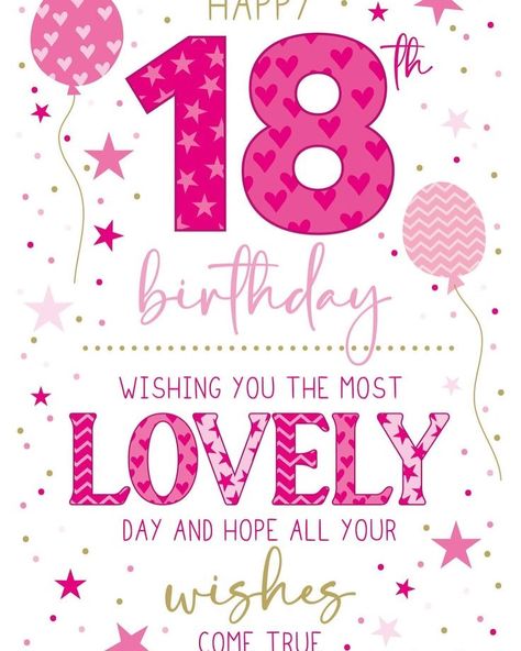 « Happy 18th birthday to my amazing daughter who is growing into a remarkable young woman. May this year bring you more adventures and self-discovery. » On your special day, I want you to know how proud I am of the person you are becoming. Keep shining, my sweet girl. Happy Birthday 18th Girl, Happy 18th Birthday Girl, My Amazing Daughter, Amazing Daughter, Happy 18th Birthday, Happy Birthday 18th, Birthday Greetings Friend, More Adventures, Happy Birthday Greetings Friends