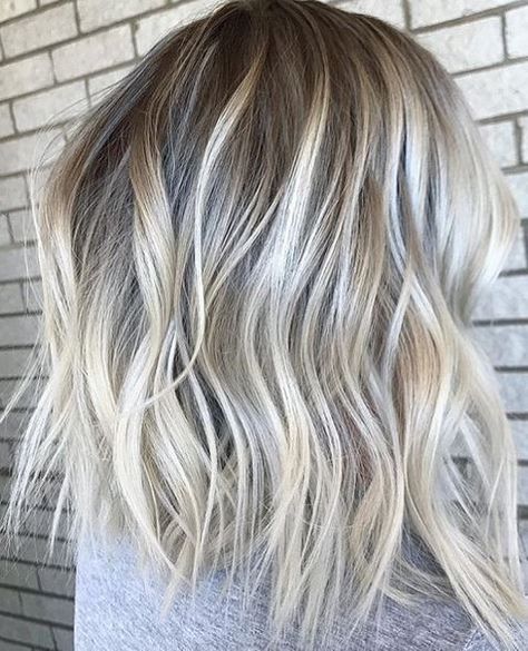 Icy and Rooty Blonde | Mane Interest | Bloglovin’ Rooty Blonde, Blonde Lob, Blond Ombre, Color Balayage, Ice Blonde, Balayage Blonde, Lob Hairstyle, Icy Blonde, Dark Blonde Hair