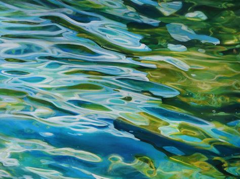 Reflection Painting, Underwater Painting, Water Images, Water Abstract, Water Patterns, Large Artwork, Water Reflections, Southwest Art, Water Art