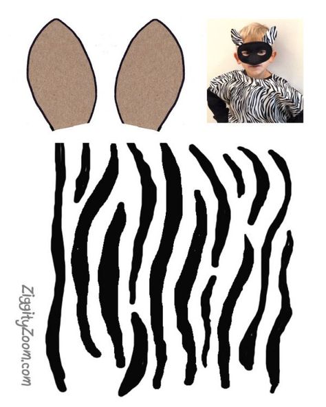 Zebra Costume for Kids- Halloween | Ziggity Zoom Pillowcase Costume, Zebra Halloween Costume, Zebra Makeup, Zebra Costume, Lion King Costume, Zebra Party, Diy Costumes Kids, Boy Diy, Harvest Party