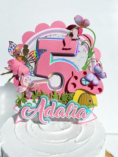 Fairy Centerpiece, Fairy Banner, Fairy Cake Topper, Fairy Party Decorations, Fairy Garden Cake, Fairy Cupcakes, Garden Cake, Fairy Garden Birthday Party, 3d Cake Toppers