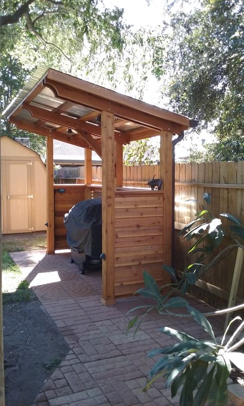 Smart Outdoor Kitchen Area, Bbq Shed, Design Per Patio, Bbq Gazebo, Outdoor Grill Area, Outdoor Bbq Area, Outdoor Grill Station, Diy Grill, Grill Gazebo