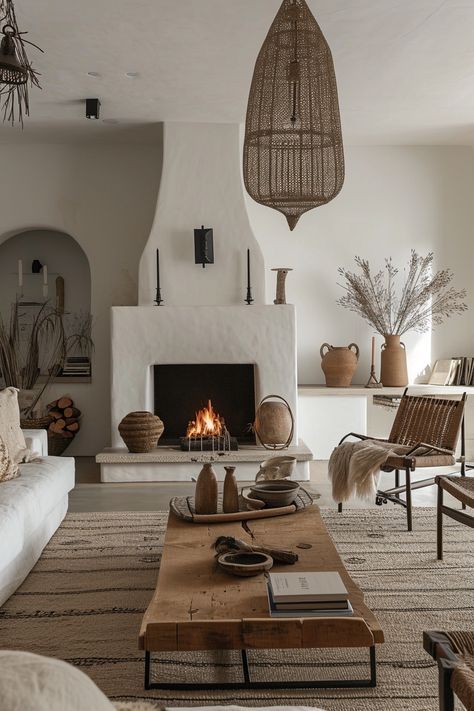 49 Modern Boho Living Room Ideas For A Cozy & Laid Back Space Modern Boho Living Room Ideas, Boho Living Room Ideas, Modern Boho Living Room, Mid Century Modern Minimalist, Corner Fireplace, Boho Interior, Boho Living, Farmhouse Wall Decor, Boho Living Room