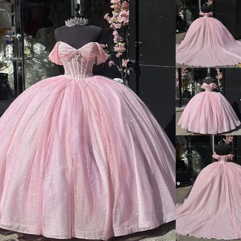 Discover the Must-Have 2024 Puffy Quinceañera Dresses You Can't Miss – MyChicDress Pinkquinceanera Dresses, Moda2000 Quince Dresses Pink, Sleeveless Quinceanera Dresses, Pink Quinceanera Dresses With Sleeves, Pink Ball Gowns Princesses, 15 Dresses Quinceanera Pink, Blush Pink Quince Dress, Glitter Quince Dress, Quince Dress Pink