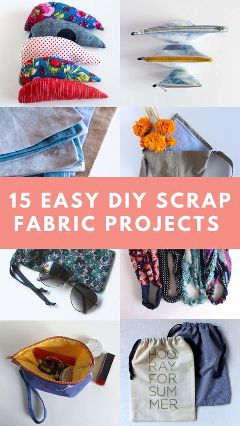 15 Fun & Things to Make with Fabric Crafts. Got fabric scraps lying around? Explore 15 fun and easy sewing projects to put them to good use! These fabric crafts feature simple sewing patterns, making them the perfect DIY and crafts idea for some enjoyable creativity. Sewing For Craft Fairs, Scrap Fabric Sewing Projects, Things To Make With Fabric, Scrap Fabric Ideas, Recycle Fabric Scraps, Fun Things To Make, Leftover Fabric Crafts, Gifts To Sew, Sewing Mitered Corners